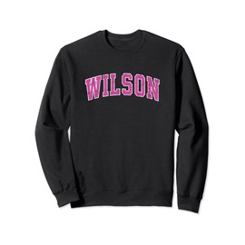 Wilson North Carolina NC Vintage Sport Design Pink Sweatshirt