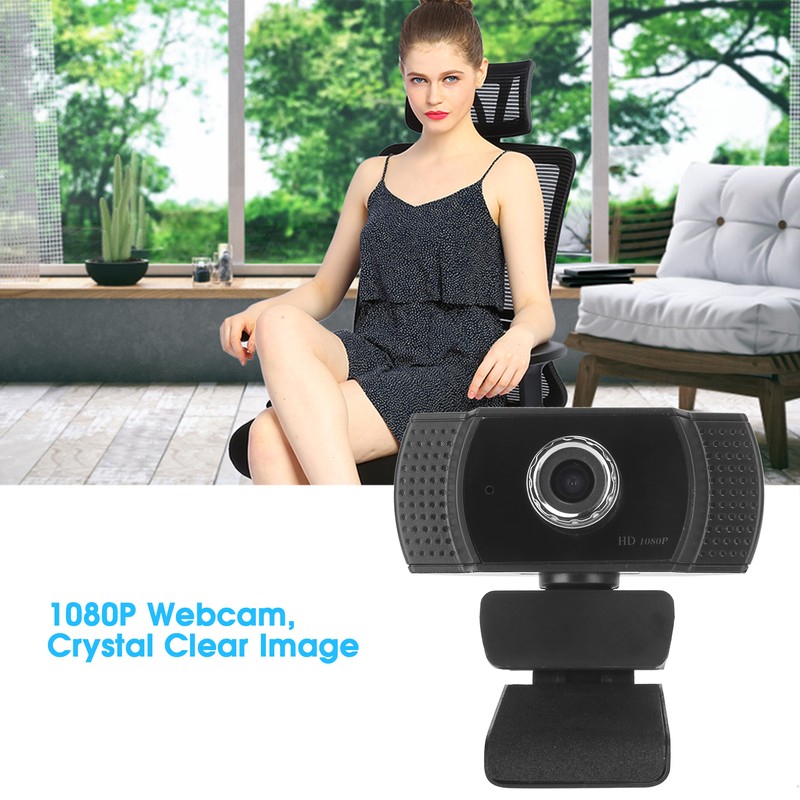 1080P Webcam Cameras for Computers with Builtin Microphone for Online