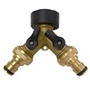 KANANA GA436 2-Way Y-Splitter 3/4 Inch with Shut-Off Valves for