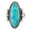 Turquoise Ring Sterling Silver 925 Genuine Gemstones Size 6 to