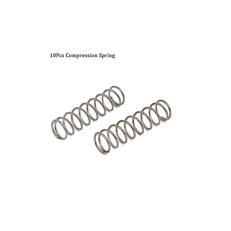 TOP-VIGOR 10Pcs Compression Spring, 9mm OD,0.8mm Wire Size,35mm Free Length