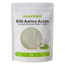 MAYKER Hydrolyzed Silk Amino Acids Powder Cosmetic Grade 2.12 oz, Lightweight Conditioning & Moisturizing Ingredient for DIY Skincare & Hair Care