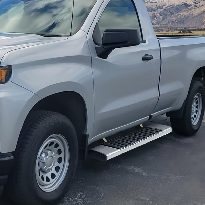 [Pair] 6 Inch Silver Stainless Steel Running Boards Side Steps