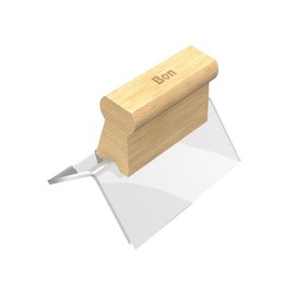 Bon Outside Corner Tool Plexiglass 3/4 Inch Blade with Wood Handle for Burn-Free and Rust-Proof Finishing on Stucco, Plaster, Mortar, or Drywall