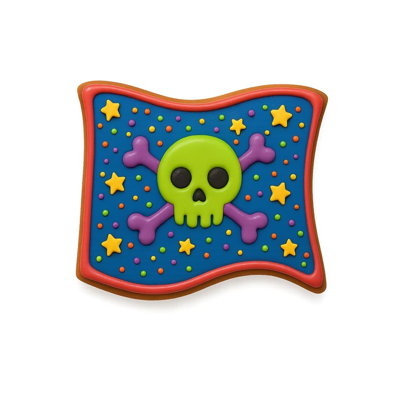 Pirate Flag Cookie Cutter - 4x3.38 Inches, Perfect for Nautical