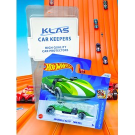 Hot Wheels HW Braille Racer - Twin Mill (Green & White) 1/10 HW Celebration Racers - 2024-27/250 (Short Card) - COMES IN A GENUINE KLAS CAR KEEPER PROTECTOR CASE - HTC99