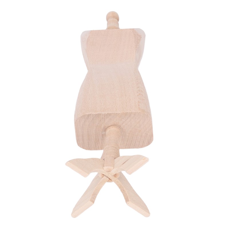 Dollhouse Wooden Mannequin 1:12 Lightweight Mini Clothes Display Holder Model