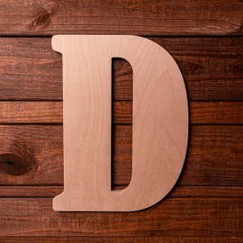 UNFINISHEDWOODCO 23 in. Letter D Unfinished Vintage Monogram Wood Letter. for Your DIY Decor Such as Door Hanger, Wall Decor, Alphabet for Birthday, Wedding (D)