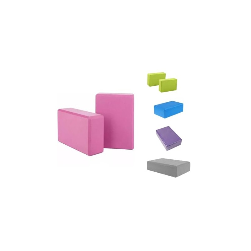 Dos piezas par bloques pilates de yoga espuma varios colores