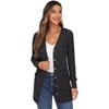 GRECERELLE Women's Long, Elegant, Lightweight V-Neck Cardigan with Pockets and
