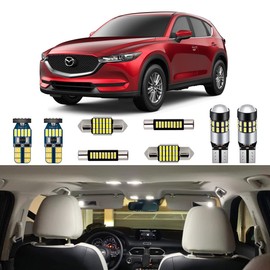 AUTOGINE White LED Interior Lights Kit for Mazda CX-5 CX5 2013 2014 2015 2016 2017 2018 2019 2020 2021 2022 Super Bright 6000K Interior LED Light Bulbs Package + Install Tool