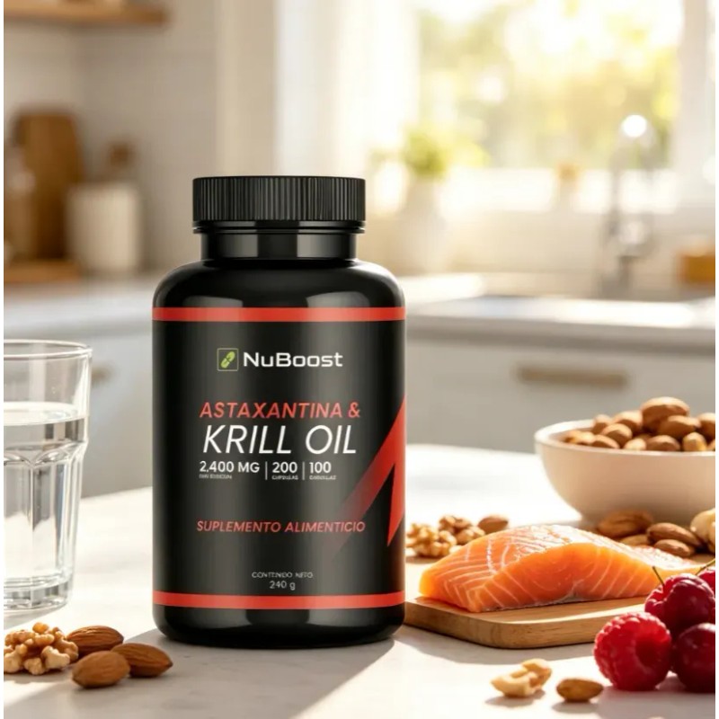 Astaxantina Krill Oil Omega 3 200 Cápsulas 100 Porciones