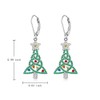 Celtic Christmas Tree Earrings Christmas Earrings Women Dangle Xmas S925