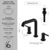 KENES Matte Black Pull Out Bathroom Faucet, 8 Inch 2