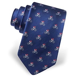Corbata para hombre 100% seda The Spin Bike Riding Red Riders