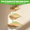 Plliocse Corner Shelf Wall Mounted,Floating Corner Shelves Oak,Set of 3