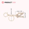 SUIKIHUM Initial Letter Keychains, (Mini Letter Crystal KeyChain) Zinc Alloy