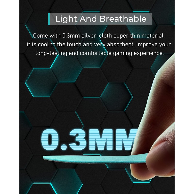 MERTTURM [2023 Updated Finger Sleeves for Gaming, Anti-Sweat, Precision Touch