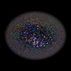 DIY MASTER Black Rainbow Glitter Flakes Square 1mm 100g