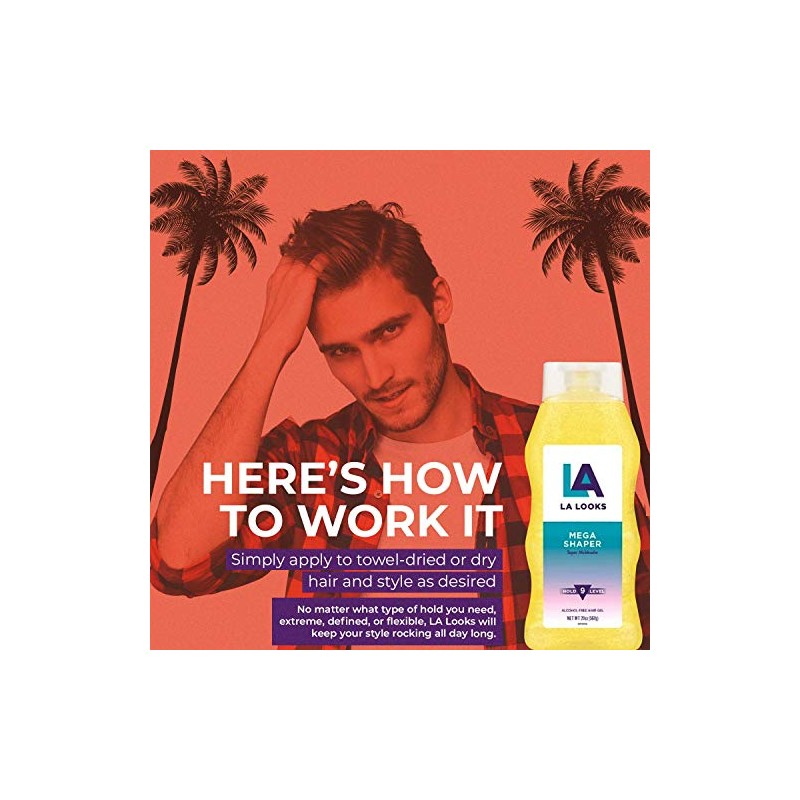 L.A. Looks Mega Mega Hold Styling Gel for Unisex Gel