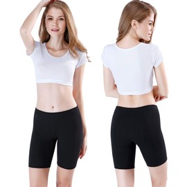 wirarpa Women's Cotton Boy Shorts Underwear Anti Chafing Soft Biker Short Long Leggings Under Shorts Black 3 Pack 3X-Large