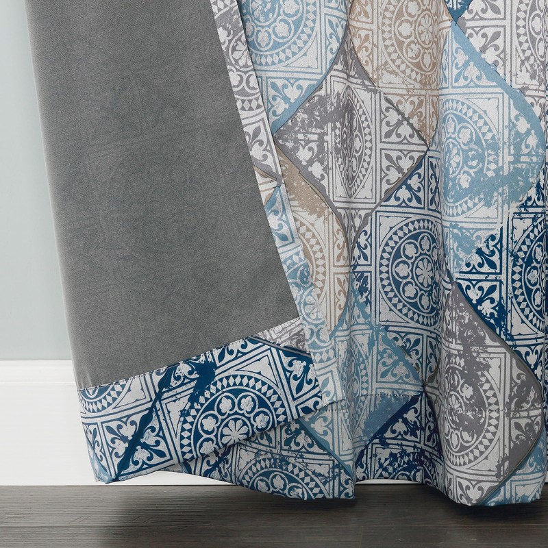 Sun Zero Reardon Global Medallion Print Energy Efficient Grommet Curtain