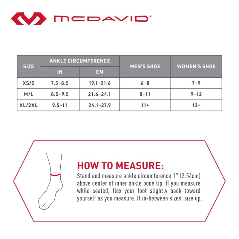 MCDavid Phantom Ankle Support Black XS/S