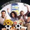 12 Soccer Centerpieces Wooden Table Decor, Black White