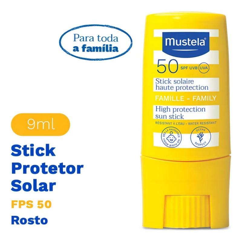 Mustela Protector Solar Stick FPS50 Alta Protección 8g