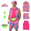 80s Outfit for Men - 90s Workout Costume Set for