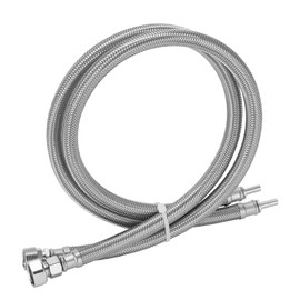 Solimeta Push-To-Connect Stainless Steel Hose Kit for Under Sink Water Filter, 3/8" Male/Female with 1/2" Adapters, 2.5FT