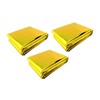 Parliky 3pcs Emergency Blanket Dual Sided Gold Silver Thermal Blankets