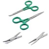 OdontoMed2011® Hemostats, Curved 5" and Straight 5" Green PVC Soft
