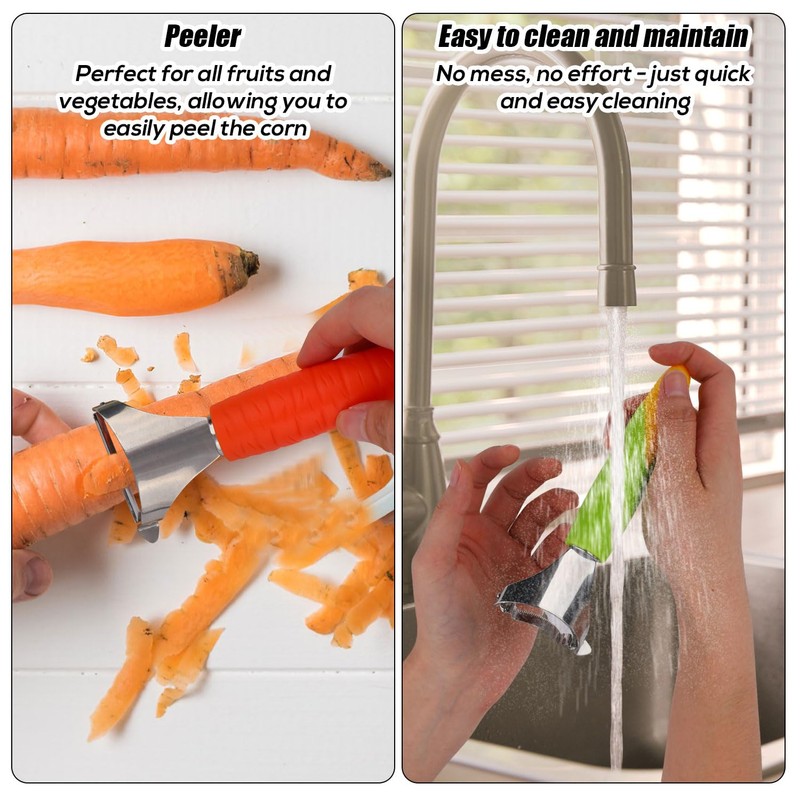 Corn Thresher Tool & Fruit Peeler, Durable Efficient Corn Cob