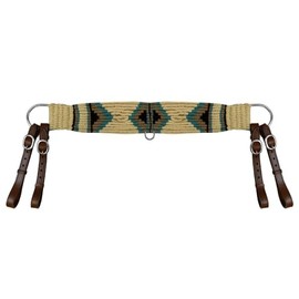 Showman Mohair Wool Multi-Strand Tripping Collar w/Teal & Brown Southwest Design