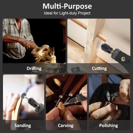 CHOKMAX Cordless Rotary Tool, 3.7V Mini Grinder with 5 Variable Speed Front LED Work Light, 42pcs Accessories Electric Multi-Tool for Polishing, Cleaning and Engraving