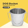 AASPIRE PETS Stainless Steel 9 Qt Round Dog Pail with