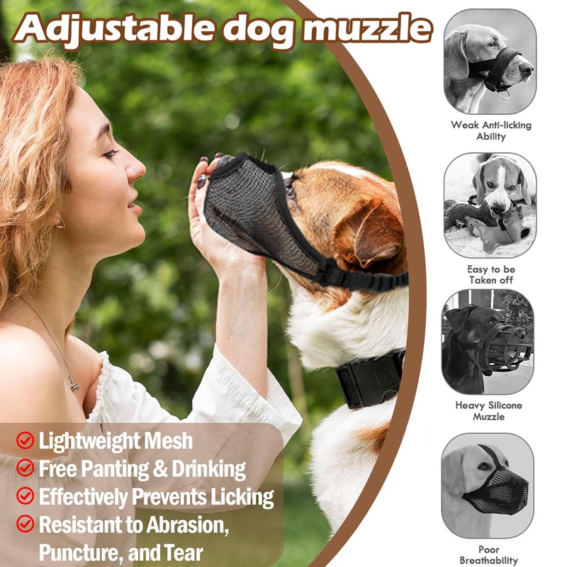 KAIYAYA Muzzle for Large Dogs - Breathable Pet Mask Soft