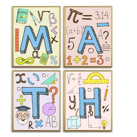 Educational Math Posters for Toddlers Kids Classroom Signs Must Haves Math Prints for Bulletin Board Elementary Middle School Classroom Teachers