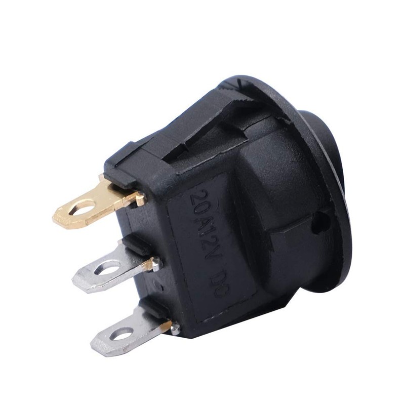 mxuteuk 12pcs 12V Lighted Round Rocker Switch Toggle Switch Red