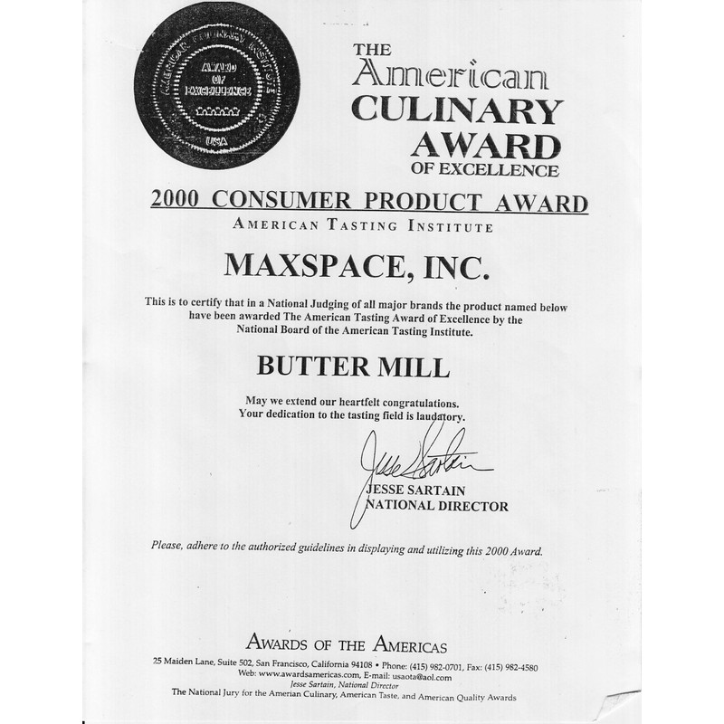 Butter Mill® Butter Dispenser - White - USA Designed +
