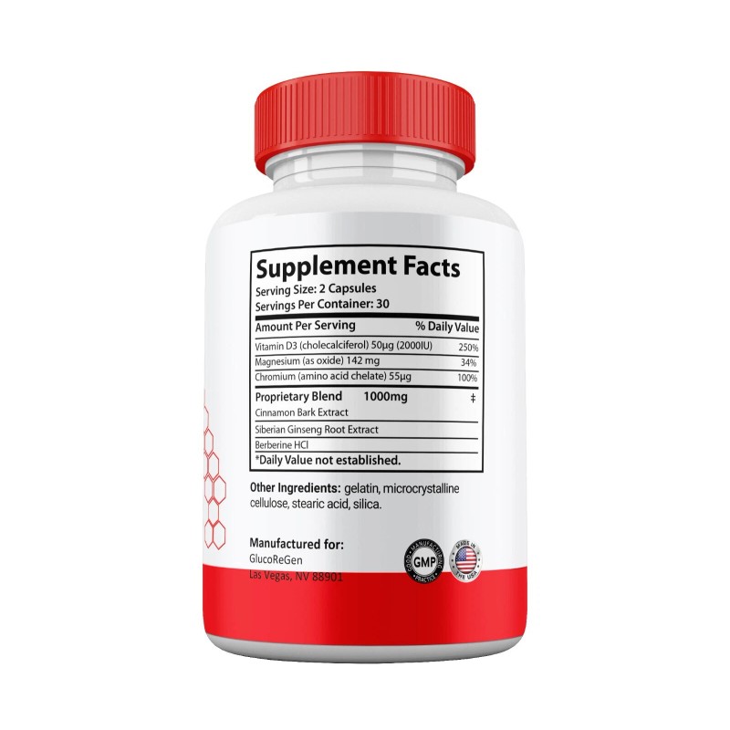 Gluco ReGen Capsules, Max Strength, Gluco ReGen All Natural Supplement