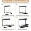 VESTCDF Under Sink Organizer, 2-Tier Pull-Out Cabinet Storage Shelf, Multi-Purpose