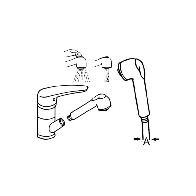 CORNAT AE70300 Handspray for Kitchen Mixer White