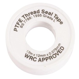 ZINNIAUK 1 Pack PTFE White Thread Seal Tape 12m x 12mm Plumbing Tape Thread Wrap Roll For Bathroom Kitchen Fittings Maintenance Lightweight Durable and Long Lasting Safe for Hot and Cold System