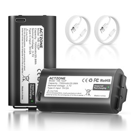 ActZone 2pack Upgraded 7000mAh Battery Compatible with MyQ Keypad Battery My Q Garage Door Opener Camera, Including USB-C Fast Charging Cable