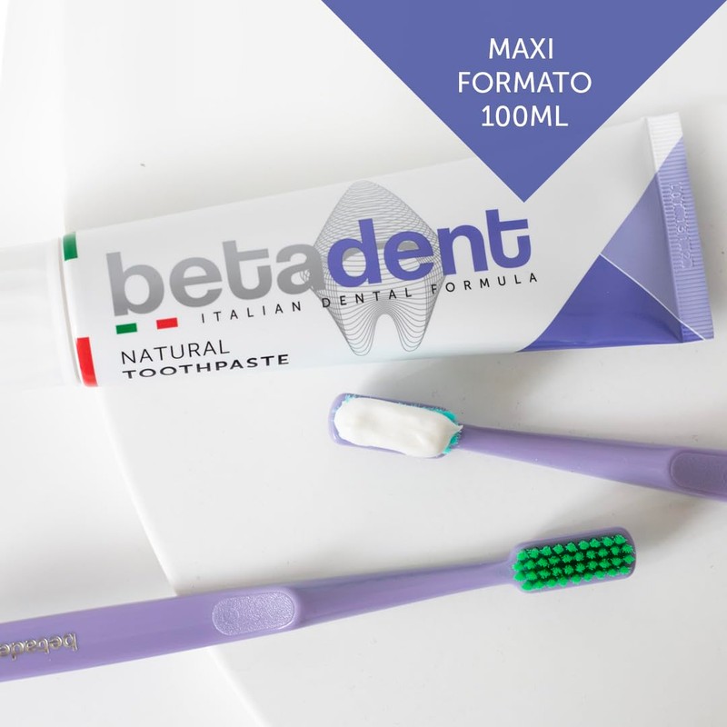 Betadent DENTIFRICIO NATURAL - Hygienic, Anti-Plaque, Soothing and Refreshing Effect,