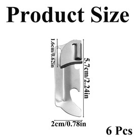 6 Pcs Tin Opener Military Can Opener Portable Manual Can Opener Lid Openers for Camping & Traveling for Home Outdoor Camping