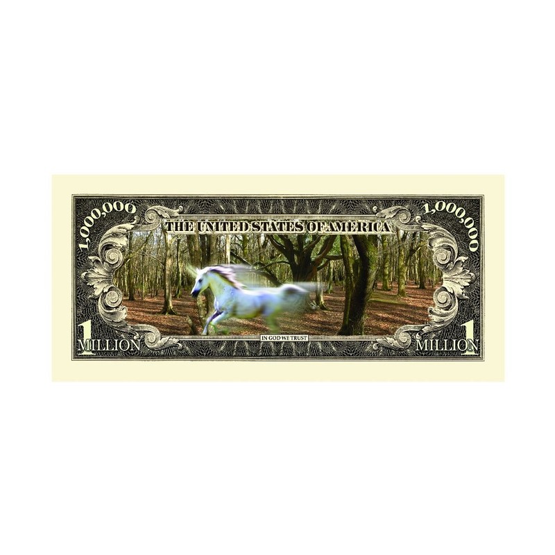 American Art Classics Unicorn Million Dollar Bill with Bill Protector