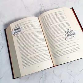 2 Pcs Water-Resistant Magnetic Bookmarks for Book Lovers, Bookworm, Page Markers for Students Teachers Reading (You Fell Asleep Here & You were Right Here)